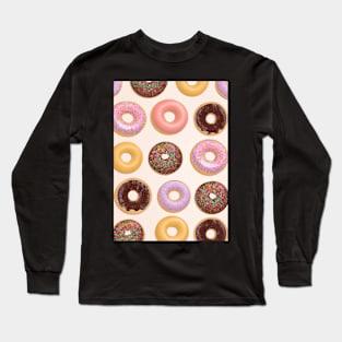 Donuts Pattern Long Sleeve T-Shirt